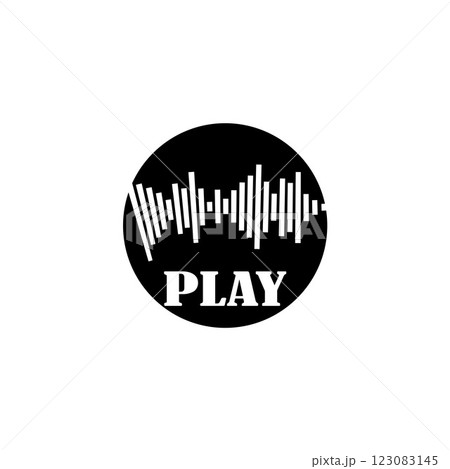 Sound waves vector illustration design template 123083145