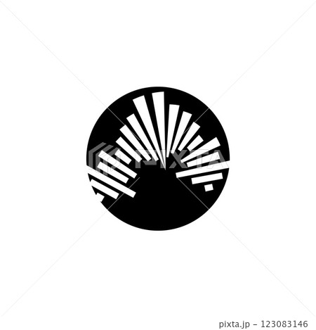 Sound waves vector illustration design template 123083146
