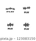 Sound waves vector illustration design template 123083150