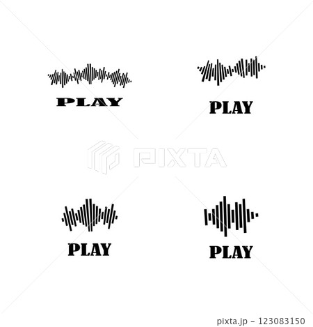 Sound waves vector illustration design template 123083150