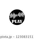 Sound waves vector illustration design template 123083151