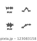 Sound waves vector illustration design template 123083158