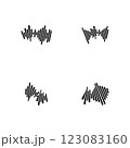 Sound waves vector illustration design template 123083160