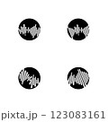 Sound waves vector illustration design template 123083161