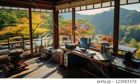 Home Office Space for Home Based Businesses in Japan , Generate AI 123083378