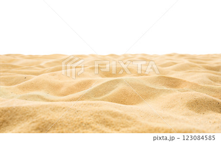 A sizable and extensive pile of soft sand placed on a isolated background A sizable and extensive pile of soft sand placed on a isolated background 123084585