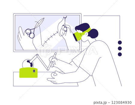 Learn surgery in VR abstract concept vector illustration. 123084930