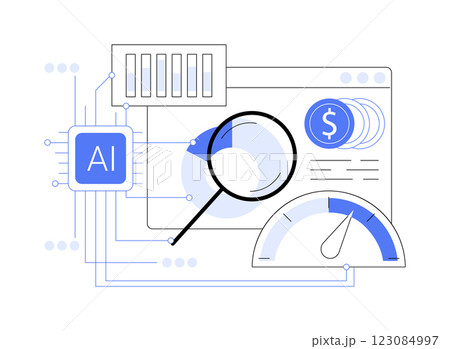 AI-Enhanced Sales Analytics abstract concept vector illustration. AI-Enhanced Sales Analytics abstract concept vector illustration. 123084997