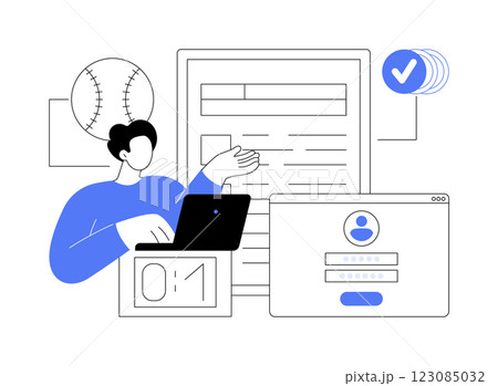 Sport betting license isolated cartoon vector illustrations. Sport betting license isolated cartoon vector illustrations. 123085032