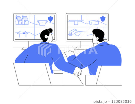 Surveillance team isolated cartoon vector illustrations. Surveillance team isolated cartoon vector illustrations. 123085036
