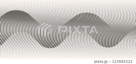 Abstract art geometric background with lines. Optical illusion with waves and transition. Abstract art geometric background with lines. Optical illusion with waves and transition. 123085222