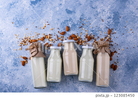 Plant based vegan non dairy alternative milk 123085450