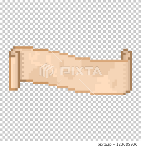 Pixel illustration of an old paper scroll 123085930