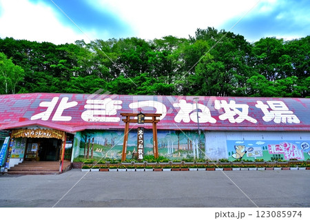 北きつね牧場の景観　(北海道北見市) 123085974