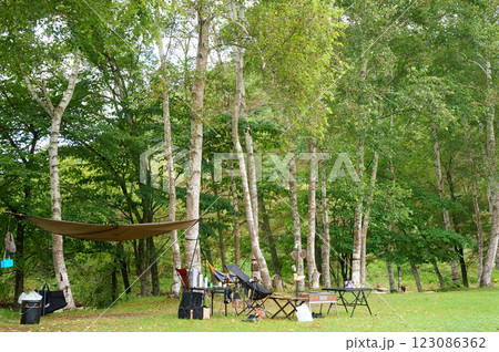 北海道むかわ町キャンプアクティビティむかわ町営穂別キャンプ場　夏 123086362