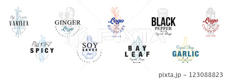 Spice and Condiment Original Design Logo Vector Set 123088823