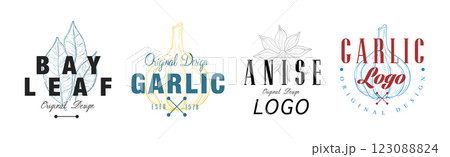 Spice and Condiment Original Design Logo Vector Set 123088824