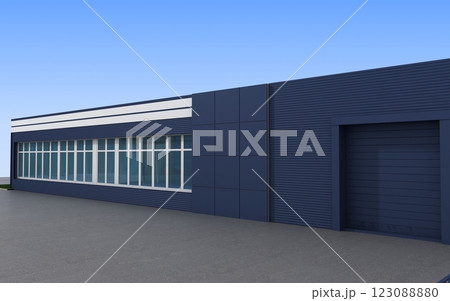 3d render exterior mall, exterior visualization, 3D illustration 123088880