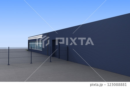 3d render exterior mall, exterior visualization, 3D illustration 123088881