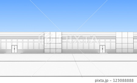 3d render exterior mall, exterior visualization, 3D illustration 123088888