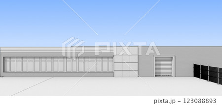 3d render exterior mall, exterior visualization, 3D illustration 123088893