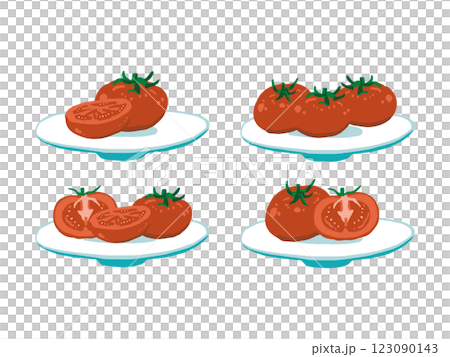盤子裡的西紅柿插圖集 盤子裡的西紅柿插圖集 123090143
