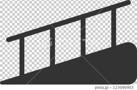 Simple barrier-free ramp vector icon illustration Simple barrier-free ramp vector icon illustration 123090903