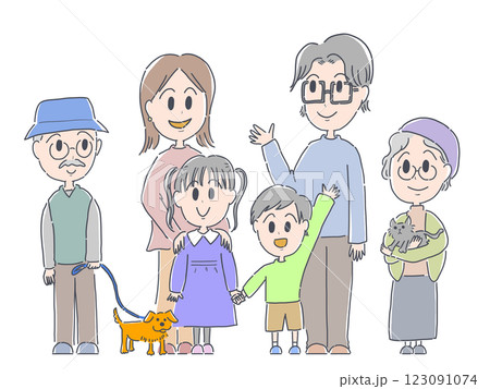 お出かけする家族 お出かけする家族 123091074