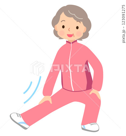 体操をするシニア女性　高齢者　健康 123091275