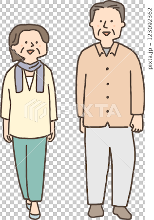 Senior couple taking a walk together 123092362