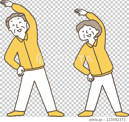 做運動的年長夫婦 123092371