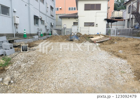 住宅用地 建設現場 住宅用地 建設現場 123092479