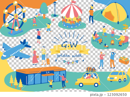 ゴールデンウィークを楽しむ人達 ゴールデンウィークを楽しむ人達 123092650