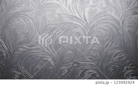 《AI画像》柄の入った銀色の背景素材 《AI画像》柄の入った銀色の背景素材 123092924