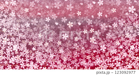 桜　和紙　模様　背景　 123092977