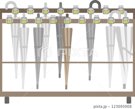 シンプルな鍵付き傘立てのイメージ素材 123093008