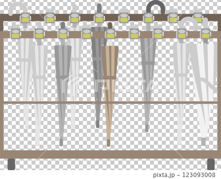 シンプルな鍵付き傘立てのイメージ素材 123093008