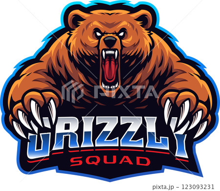 Grizzly esport mascot  123093231