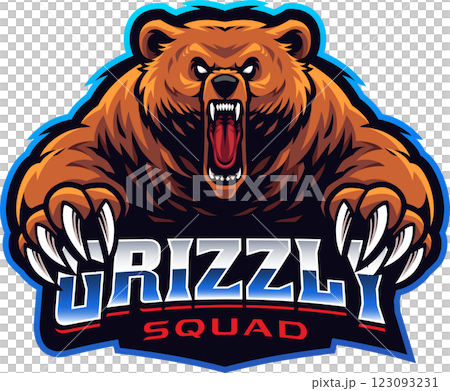 Grizzly esport mascot  123093231