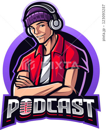 Podcast esport mascot Podcast esport mascot 123093287