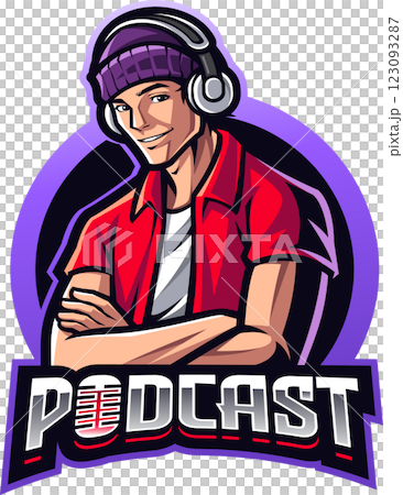 Podcast esport mascot Podcast esport mascot 123093287