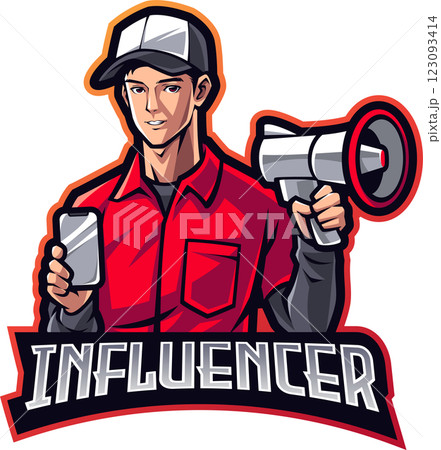 Influencer esport mascot Influencer esport mascot 123093414