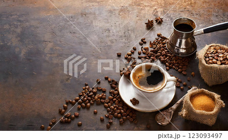 珈琲 コーヒー コピースペース 珈琲 コーヒー コピースペース 123093497