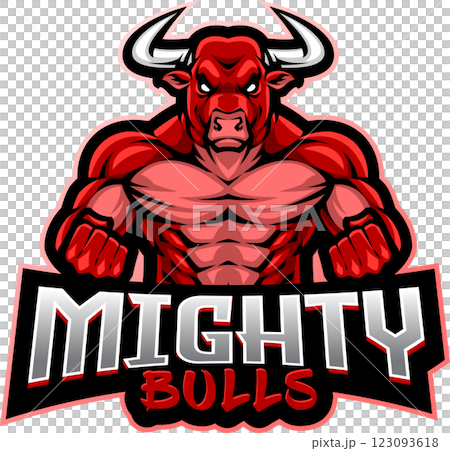 Mighty bulls esport mascot 123093618