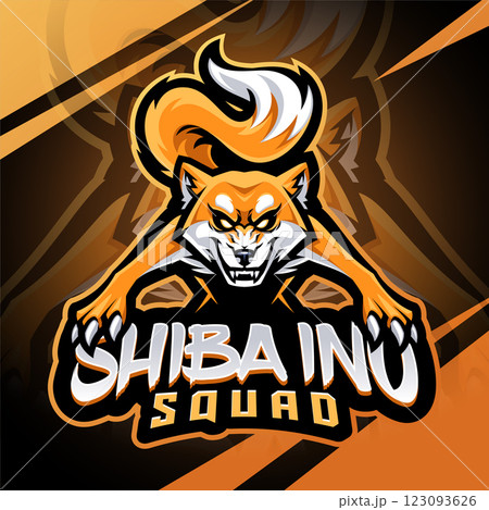 Shiba inu squad esport mascot logo Shiba inu squad esport mascot logo 123093626
