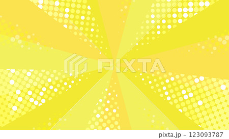 黄色いキラキラしているサンバースト、集中線の背景ベクターイラスト 123093787