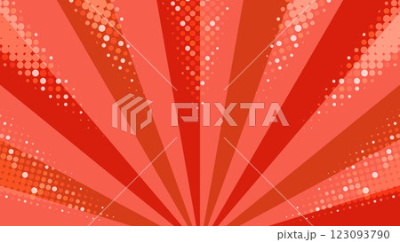 赤いポップアートな下側のサンバーストの背景ベクターイラスト 赤いポップアートな下側のサンバーストの背景ベクターイラスト 123093790