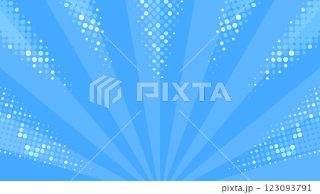 青いポップアートな下側のサンバーストの背景ベクターイラスト 青いポップアートな下側のサンバーストの背景ベクターイラスト 123093791