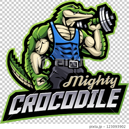 Mighty crocodile esport mascot Mighty crocodile esport mascot 123093902