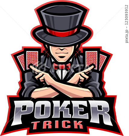 Poker trick esport mascot 123093912